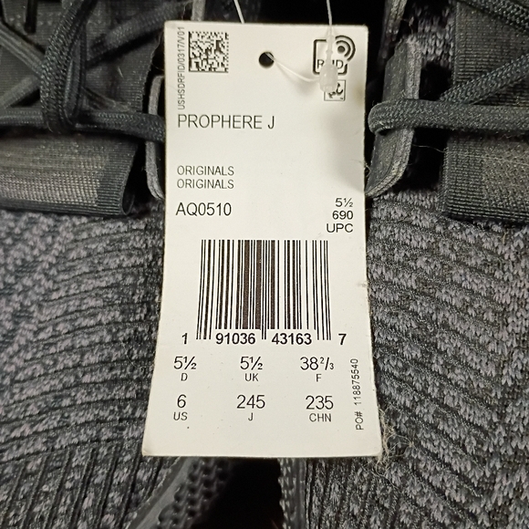 Adidas Prophere Black and Gray Size 7 New With Tags - Picture 3 of 10